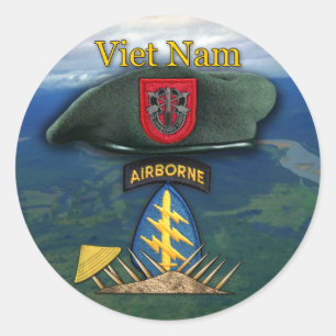 7th Special forces groene baretten vietnam Sticker
