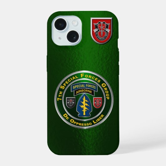 7th Special Forces Group iPhone 15 Case (Achterkant)