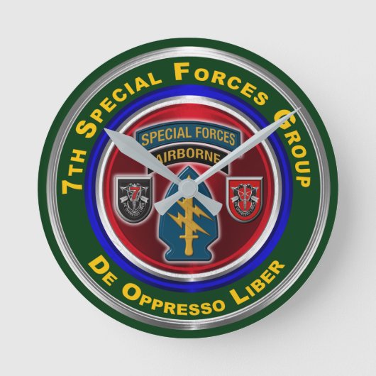 7th Special Forces Group Keepsake Ronde Klok (Voorkant)