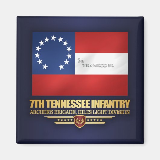 7th Tennessee Infantry Magneet (Voorkant)