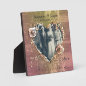 7th Wedding Jubileum Coppery Roos Foto Fotoplaat (Voorkant)