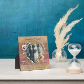 7th Wedding Jubileum Coppery Roos Foto Plaque Fotoplaat (Insitu)