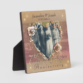 7th Wedding Jubileum Coppery Roos Foto Plaque Fotoplaat (Voorkant)
