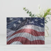 7x5 4th van juli Feestuitnodiging Kaart (Staand voorkant)