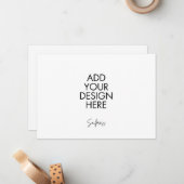 7x5" Aangepaste Landscape Kaart Notitiekaartje (Voorkant / Achterkant in situ)