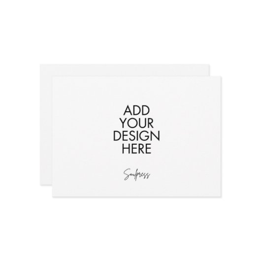 7x5" Aangepaste Landscape Kaart Notitiekaartje (Voorkant / Achterkant in situ)