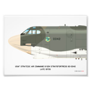 7x5 B-52H Strategic Air Command SIOP Scheme Print Foto Afdruk