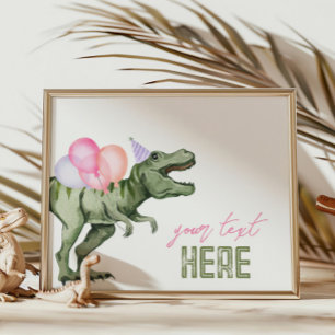 7x5 Dinosaur Bewerkbare Teken Kaart
