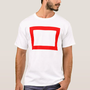 7x5 Kaart met ronde binnenkant Conors Transp Red T-shirt