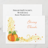 7x5 Thanksgiving Kaart (Voorkant / Achterkant)