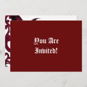 7x5 Vampire Bat Red Halloween Kaart (Voorkant / Achterkant)