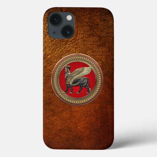 [800] Assyrian Winged Bull: Gold en Black Lamassu Case-Mate iPhone Case (Achterkant)