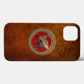 [800] Assyrian Winged Bull: Gold en Black Lamassu Case-Mate iPhone Case (Achterkant (horizontaal))