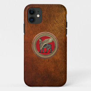 [800] Assyrische vleugellam: goud en zwarte Lamass Case-Mate iPhone Case