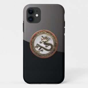 [800] Black and Gold Sacred Eastern Dragon Case-Mate iPhone Case