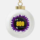 800 Bowling-reeks Keramische Bal Ornament (Voorkant)