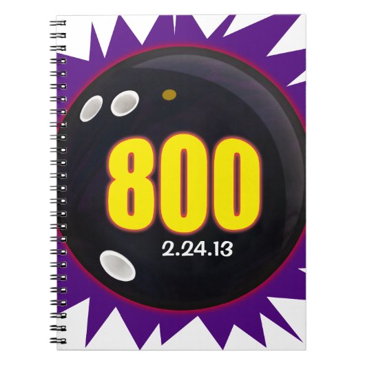 800 Club, Bowling 800 reeks, Bowling Ball Theme, Notitieboek (Voorkant)