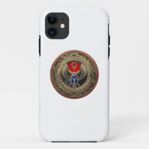 [800] Heilig goud Egyptisch scharretje met Ankh Case-Mate iPhone Case