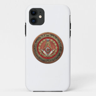 [800] Master Mason - Gold Square & Compass Case-Mate iPhone Case