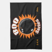 800-reeks in zwart en Oranje Theedoek (Verticaal)