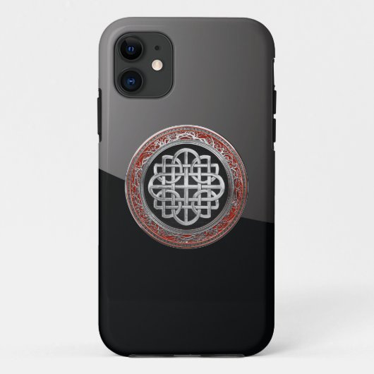 [800] Sacred Celtic Silver Knot Cross Case-Mate iPhone Case (Achterkant)