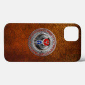 [800] Sacred Silver Egyptian Winged Scarab & Ankh Case-Mate iPhone Case (Achterkant (horizontaal))