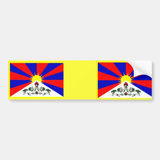800px-Flag_of_Tibet_svg, 800px-Flag_of_Tibet_svg Bumpersticker (Voorkant)