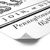 800px-Joinordie (800 x 554), Pennsylvania Gazet... Poster (Hoek)