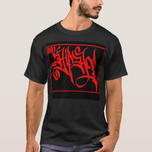 801 Hip Hop T-Shirt Red op zwart