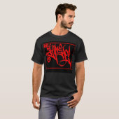 801 Hip Hop T-Shirt Red op zwart (Voorkant volledig)