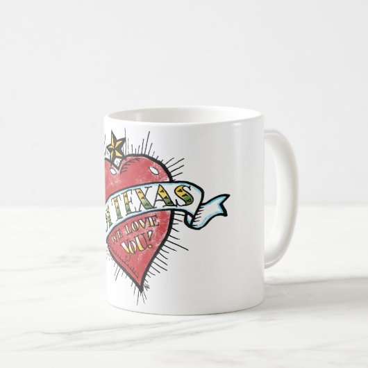 801 Texas, we houden van je! mok koffie (Voorkant rechts)