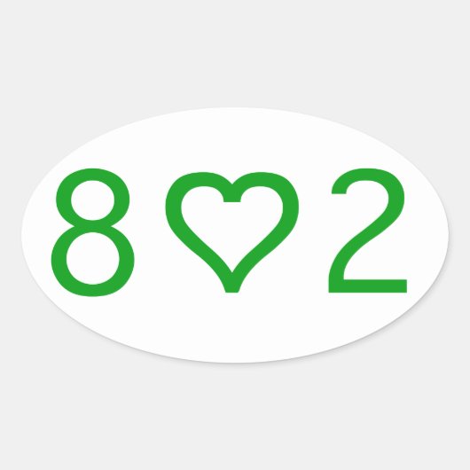 802 ovale Stickers (Voorkant)