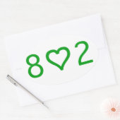 802 ovale Stickers (Envelop)