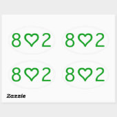 802 ovale Stickers (Vel)