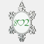 802 TIN SNEEUWVLOK ORNAMENT (Rechts)
