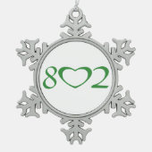 802 TIN SNEEUWVLOK ORNAMENT (Voorkant)