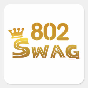 802 Vermont Swag Vierkante Sticker