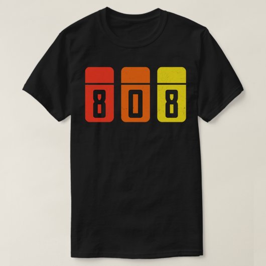 808 analoge retro DJ T-shirt (Design voorkant)