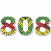 808 Hawaï Kakau Kanaka Maoli Sticker (Voorkant)