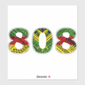 808 Hawaï Kakau Kanaka Maoli Sticker (Vel)