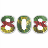 808 Hawaii Tibal Kanaka Maoli Sticker (Voorkant)