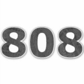 808 Hawaii Tribal Blk Grey Sticker (Voorkant)