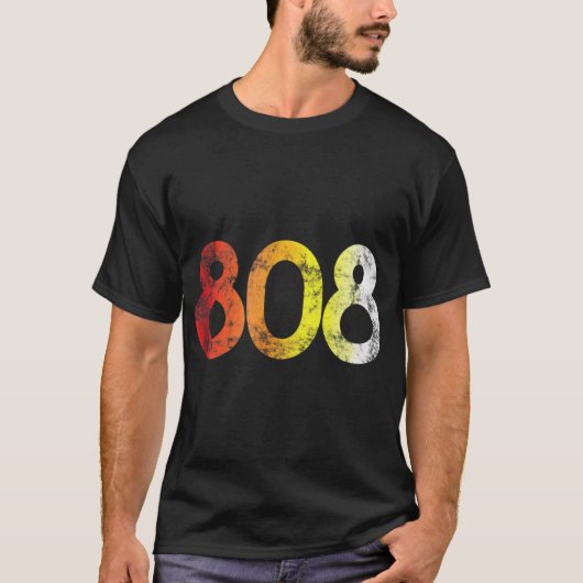 808 Retro Style Roland Electronic Drum Machine Shi T-shirt (Voorkant)