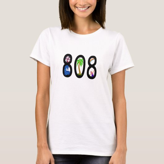 808 shirt van het eilandleven (Voorkant)