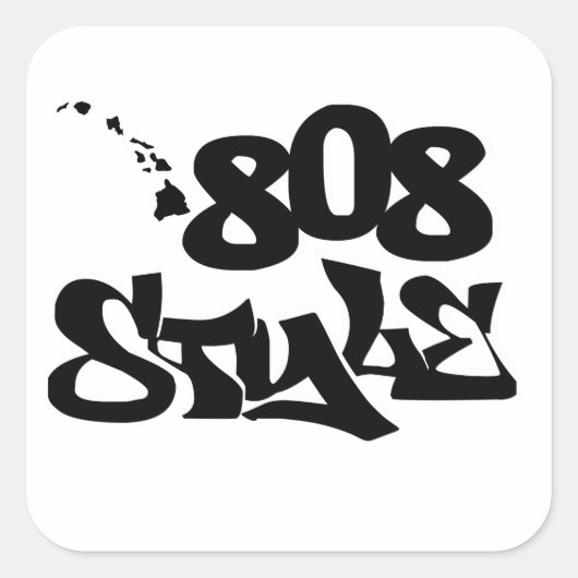 808 Stijl Sticker (Voorkant)