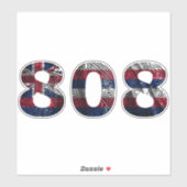 808 Tribal Hawaii Vlag Sticker (Vel)