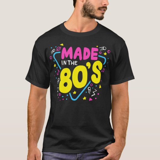 80-80-80-jarig '80' 'Birthday Party Retro Theme' T-shirt (Voorkant)