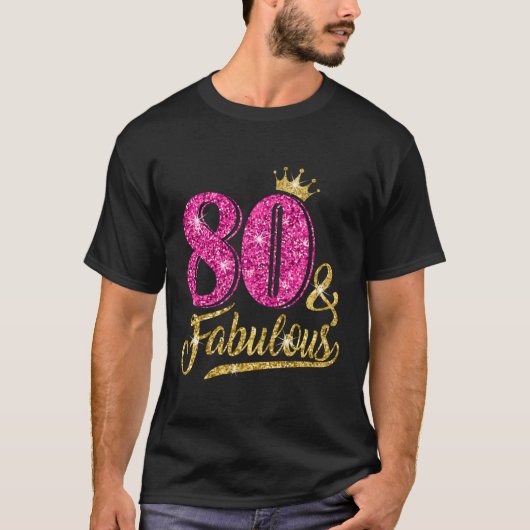80 80 Uitstekend 80th K kroon T-shirt (Voorkant)
