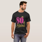 80 80 Uitstekend 80th K kroon T-shirt (Voorkant volledig)