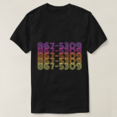 80-867-5309-80-muziek t-shirt (Design voorkant)